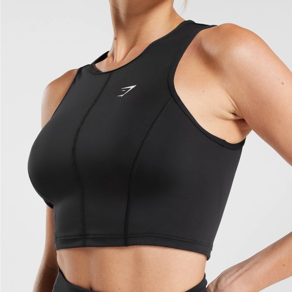 NWT GYMSHARK EVERYDAY CONTOUR RACER TANK - Black - XS